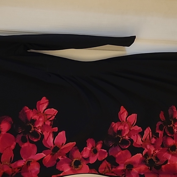 NWOT Lauren Ralph Lauren Ruched Side Three-quarter Sleeved Lined Floral … - Picture 6 of 16